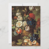 上品なアンティークフルーツスチルライフ結婚式招待状 招待状 (裏面)