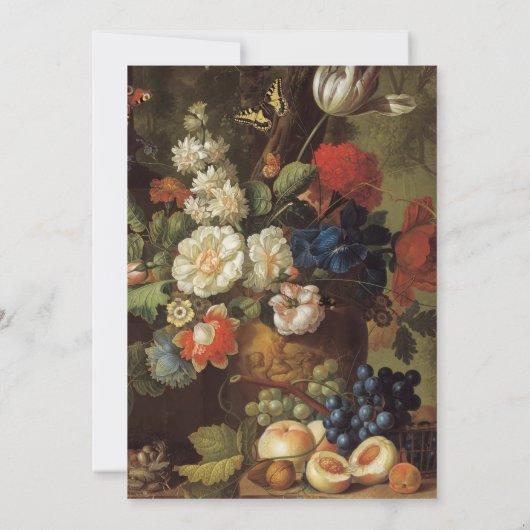 上品なアンティークフルーツスチルライフ結婚式招待状 招待状 (裏面)