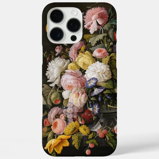 上品なアンティークフローラスチルライフファインアート絵画ズ Case-Mate iPhoneケース (裏面)