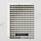 上品なアーガイルクリスマスフォトカード シーズンカード (裏面)