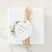 上品なアースカラーのグリーン　名入れ日付 フェイバータグ (インサイチュ)