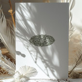 上品なアースカラーの花をあしらった結婚式の招待状 招待状