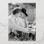 上品なアーストーンレモンイエロー金ゴールドフレーム写真 箔招待状 (裏面)