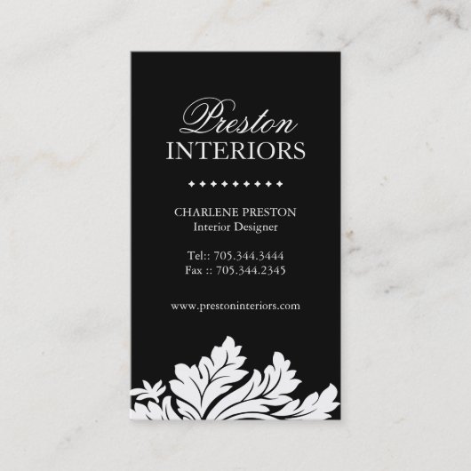 上品なインテリアの名刺 名刺 (正面)