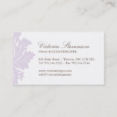 上品なインテリア・デザイナーの名刺 名刺 (裏面)