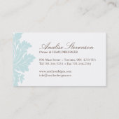 上品なインテリア・デザイナーの名刺 名刺 (裏面)