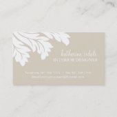 上品なインテリア・デザイナーの名刺 名刺 (裏面)