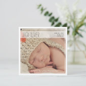 上品なイントロ |ベビー発表 案内状 (スタンド正面)