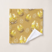 上品なイースターエッグデザイン バスタオルセット (ウォッシュタオル)