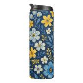 上品なエスニック地中海のフローラアートパターン タンブラー (回転右)