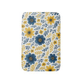 上品なエスニック地中海のフローラアートパターン バスマット (正面縦)