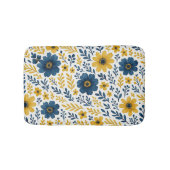 上品なエスニック地中海のフローラアートパターン バスマット (正面)