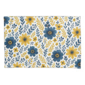 上品なエスニック地中海のフローラアートパターン 枕カバー (正面左)