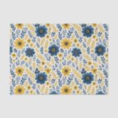 上品なエスニック地中海のフローラアートパターン 薄葉紙 (正面)