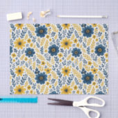 上品なエスニック地中海のフローラアートパターン 薄葉紙 (クラフト)