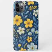 上品なエスニック地中海のフローラアートパターン iPhoneケース (裏面)