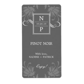 上品なエレガンス結婚のワインラベル ラベル