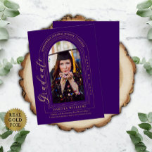 上品なエレガントアーチ型フォトパープル卒業