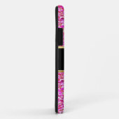 上品なエレガントグリッタールックピンクブラック金ゴールド Case-Mate iPhoneケース (裏面/右)