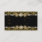 上品なエレガントシルバーブラックダイヤモンド3 名刺 (裏面)