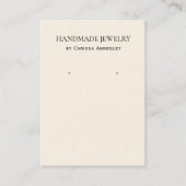 上品なエレガントシンプルイヤリングディスプレイカード 名刺 (正面)