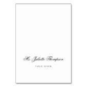 上品なエレガントスクリプトヴィンテージウェディング座席表 テーブルナンバー (正面)