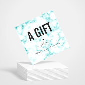 上品なエレガントターコイズ大理石美しいサロンロゴ