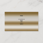 上品なエレガントダマスクセピア金ゴールドメタルルック 名刺 (裏面)