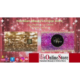 上品なエレガントビーズ付きカーテングリッターQRコード 名刺