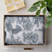 上品なエレガントブルー素朴ウマズカントリートイル 薄葉紙 (ギフト)