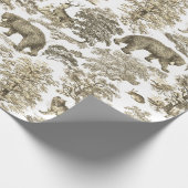 上品なエレガントベエ素朴ージェの森の動物 ラッピングペーパー (角)