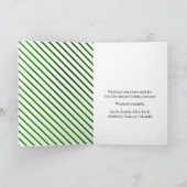 上品なエレガントホイルフェイク写真メリークリスマス シーズンカード (内部)