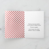 上品なエレガントホイルフェイク写真メリークリスマス シーズンカード (内部)