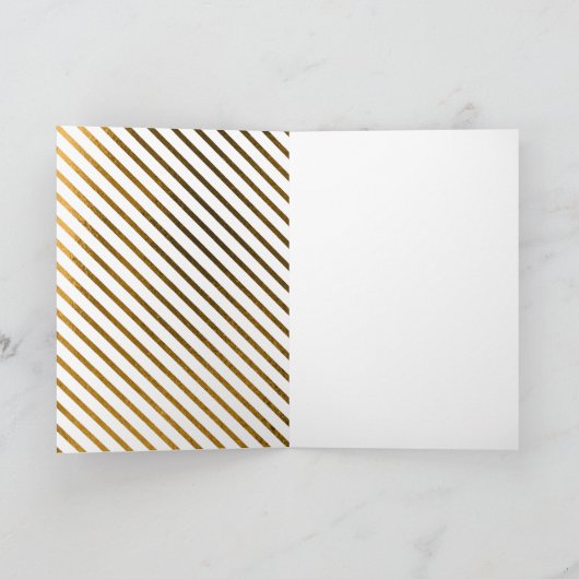 上品なエレガントホイルフェイク写真メリークリスマス シーズンカード (内部)