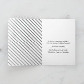 上品なエレガントホイルフェイク写真メリークリスマス シーズンカード (内部)