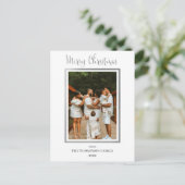 上品なエレガントホイルフェイク写真メリークリスマス シーズンポストカード (スタンド正面)
