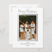 上品なエレガントホイルフェイク写真メリークリスマス シーズンポストカード (正面/裏面)