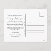 上品なエレガントホイルフェイク写真メリークリスマス シーズンポストカード (裏面)