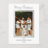 上品なエレガントホイルフェイク写真メリークリスマス シーズンポストカード (正面)