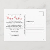 上品なエレガントホイルフェイク写真メリークリスマス シーズンポストカード (裏面)