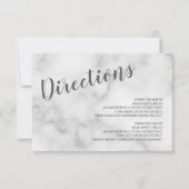 上品なエレガントホワイトマーブル結婚の詳細 招待状 (正面)