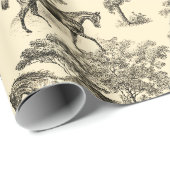 上品なエレガントヴィンテージウズベージュトワール ラッピングペーパー (ロールコーナー)