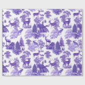 上品なエレガントヴィンテージペリウィンクルブルーディアーウッズ ラッピングペーパー (フラット)