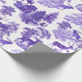 上品なエレガントヴィンテージペリウィンクルブルーディアーウッズ ラッピングペーパー (角)