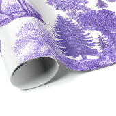 上品なエレガントヴィンテージペリウィンクルブルーディアーウッズ ラッピングペーパー (ロールコーナー)