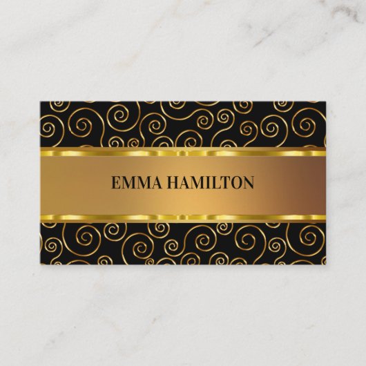 上品なエレガント不動産仲介業者ビジネスプロファイルカード 名刺 (正面)