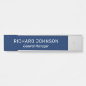 上品なエレガント名前をカスタムするタイトル従業員オフィス サインプレート (正面)