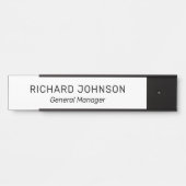 上品なエレガント名前をカスタムするタイトル従業員オフィス サインプレート (正面)