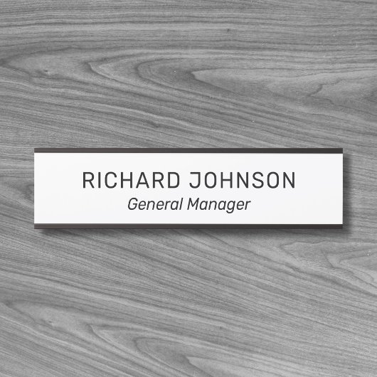 上品なエレガント名前をカスタムするタイトル従業員オフィス サインプレート