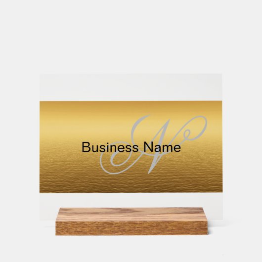 上品なエレガント名前をカスタムする アクリルサイン (正面)